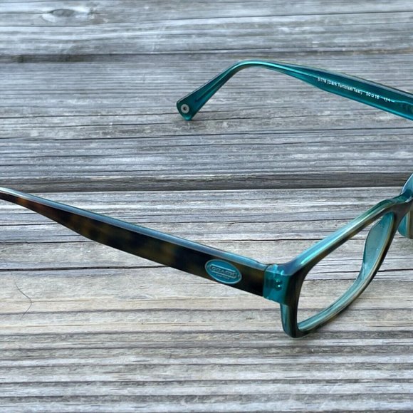 Coach New York Ladies Eyeglasses Frame BROOKLYN Blue Dark Tortoise/Teal 50[]16 - Picture 5 of 12